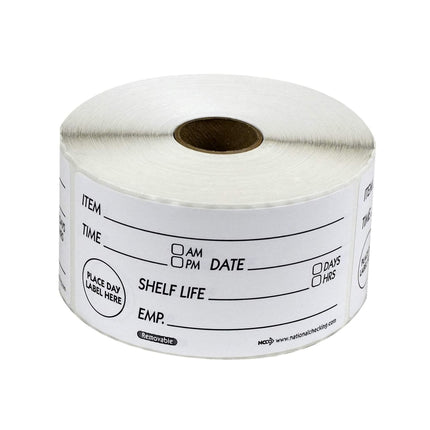Nhãn Bảo Quản Thực Phẩm Chữ Nhật National Checking Company RSL24R 5.1 x 10.2 cm Trắng