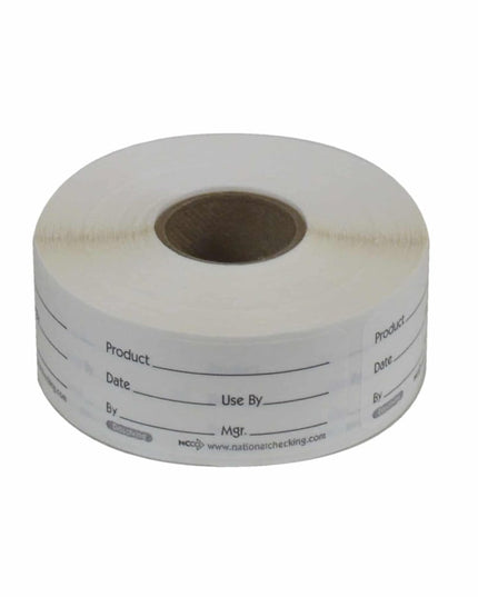 Nhãn Bảo Quản Thực Phẩm Chữ Nhật Tan Trong Nước National Checking Company DP12R 2.5 x 5.1 cm Trắng