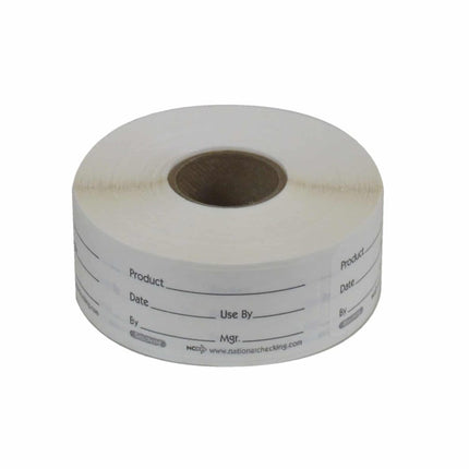 Nhãn Bảo Quản Thực Phẩm Chữ Nhật Tan Trong Nước National Checking Company DP12R 2.5 x 5.1 cm Trắng