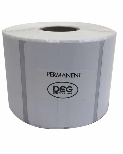 Nhãn Dán Thực Phẩm Chữ Nhật Vĩnh Viễn National Checking Company Datecode Genie® DCG-P21-4 2.5 cm x 5.1 cm Trắng