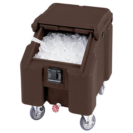 Thùng đá di động nắp trượt Cambro ICS100L131 SlidingLid nâu đậm 45 kg