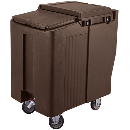 Thùng đá di động Cambro ICS125T131 SlidingLid nâu sẫm 57 kg kiểu cao
