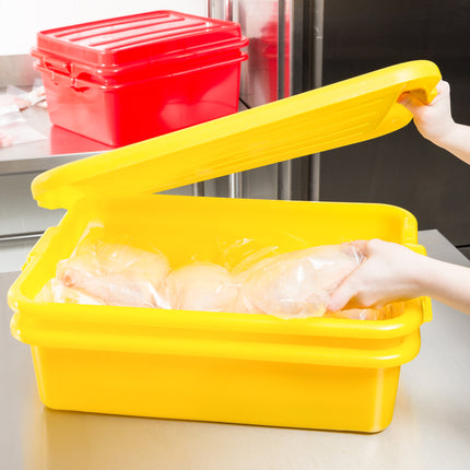 Bộ hộp đựng thực phẩm kèm khay thoát nước và nắp màu vàng Vollrath Traex® Color-Mate™ 1501-C08 50,8 x 38,1 x 15,2 cm - B
