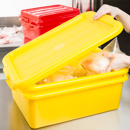 Bộ hộp đựng thực phẩm kèm khay thoát nước và nắp màu vàng Vollrath Traex® Color-Mate™ 1505-C08 50,8 x 38,1 x 20,3 cm - B