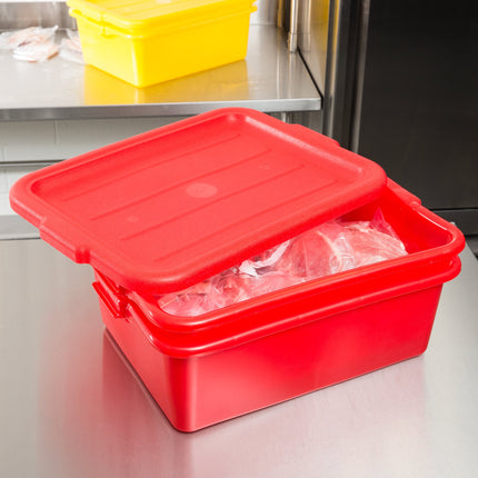 Bộ hộp đựng thực phẩm kèm khay thoát nước và nắp màu đỏ Vollrath Traex® Color-Mate™ 1507-C02 50,8 x 38,1 x 20,3 cm - Bộ