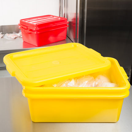 Bộ hộp đựng thực phẩm kèm khay thoát nước và nắp màu vàng Vollrath Traex® Color-Mate™ 1507-C08 50,8 x 38,1 x 20,3 cm - B