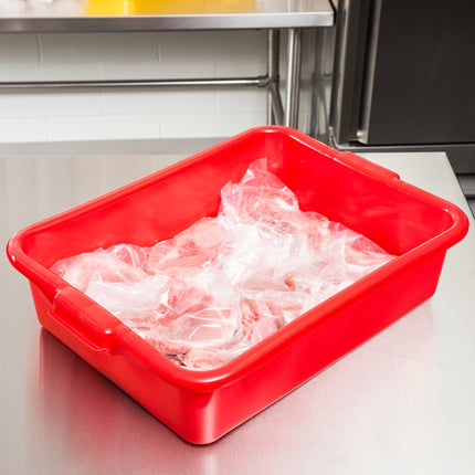 Hộp đựng thực phẩm / khay bàn dọn nhựa polypropylene Vollrath 1521-C02 Traex Color-Mate màu đỏ - 51 x 38 x 13 cm