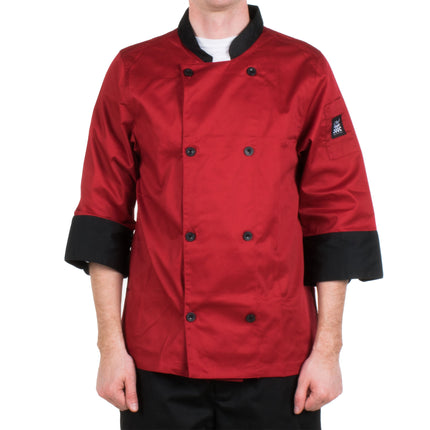 Áo bếp tay lửng unisex đỏ cà chua tùy chỉnh Chef Revival Bronze Cool Crew Fresh J134 - 2X