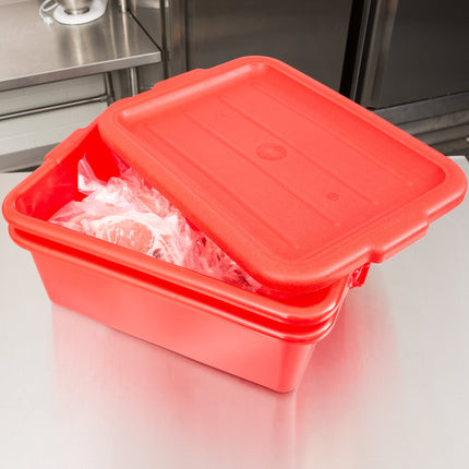 Bộ hộp đựng thực phẩm kèm khay thoát nước và nắp màu đỏ Vollrath Traex® Color-Mate™ 1505-C02 50,8 x 38,1 x 20,3 cm - Bộ