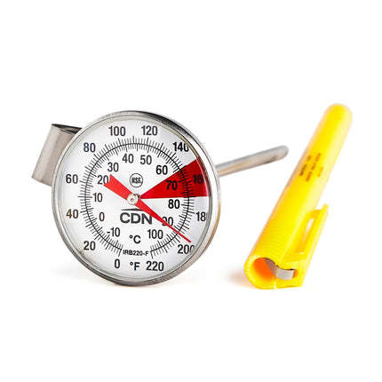 Nhiệt Kế Đánh Sữa Mặt Đồng Hồ CDN 3.8 cm Cần 12.7 cm, 0 Đến 220°F (IRB220-F)