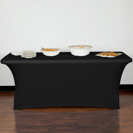 Khăn phủ bàn spandex ôm sát đen Snap Drape 183 cm x 76 cm