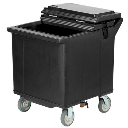 Thùng đá di động Carlisle IC225403 đen Cateraide™ 56,7 kg Mobile thùng đá 4 Swivel Casters