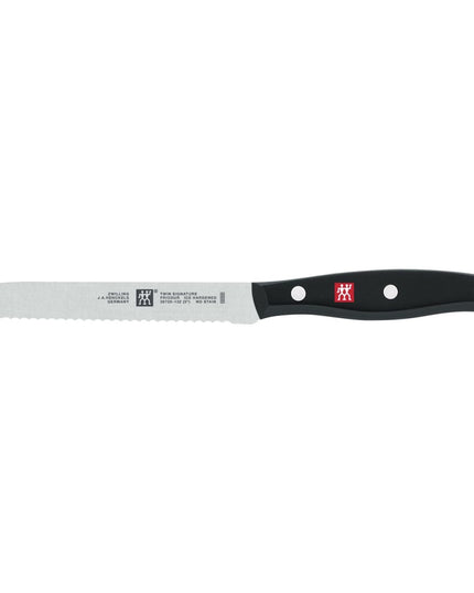 Dao Đa Năng Zwilling 1011724 12.7 cm Răng Cưa Cán Nhựa Đen Thép Không Gỉ Carbon Cao