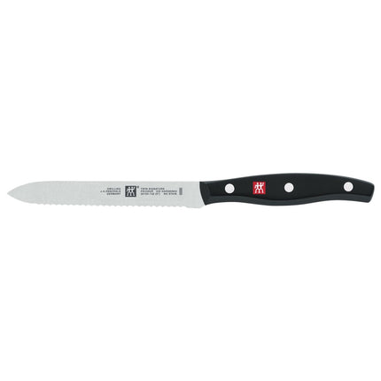 Dao Đa Năng Zwilling 1011724 12.7 cm Răng Cưa Cán Nhựa Đen Thép Không Gỉ Carbon Cao