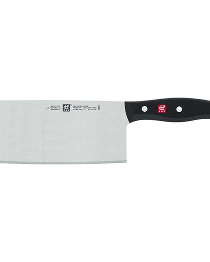 Dao Đầu Bếp Kiểu Trung Quốc Zwilling 1001408 17.8 cm Cán Nhựa Đen Thép Không Gỉ Carbon Cao