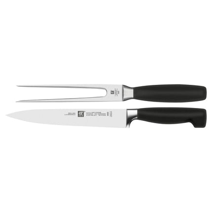 Bộ Dao Thái Và Nĩa Zwilling 1002226 Thép Không Gỉ Carbon Cao Tay Cầm Nhựa Đen