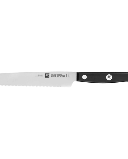 Dao Đa Năng Zwilling 1010244 12.7 cm Răng Cưa Cán Nhựa Đen Thép Không Gỉ Carbon Cao