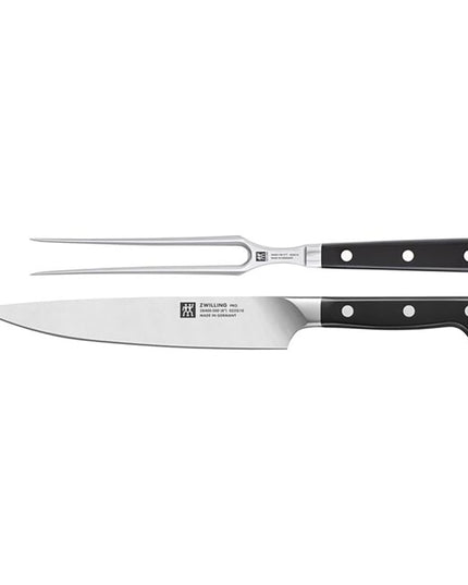 Bộ Dao Thái Và Nĩa Zwilling 1002867 Thép Không Gỉ Carbon Cao Tay Cầm Nhựa Đen