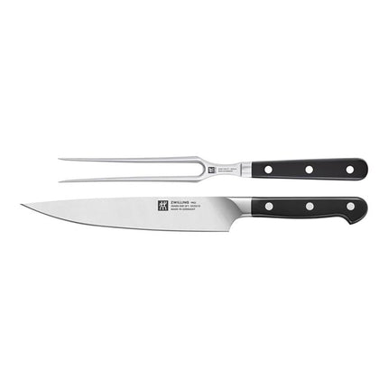 Bộ Dao Thái Và Nĩa Zwilling 1002867 Thép Không Gỉ Carbon Cao Tay Cầm Nhựa Đen