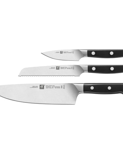 Bộ Dao 3 Món Khởi Động Zwilling 1002871 Thép Không Gỉ Carbon Cao Tay Cầm Nhựa Đen