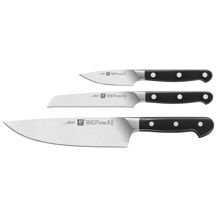 Bộ Dao 3 Món Khởi Động Zwilling 1002871 Thép Không Gỉ Carbon Cao Tay Cầm Nhựa Đen
