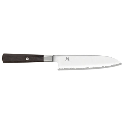 Dao Santoku Miyabi 33957-143 14 cm Cán Gỗ Pakkawood Nâu Thép Carbide Không Gỉ