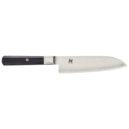 Dao Santoku Miyabi 33957-183 17.8 cm Cán Gỗ Pakkawood Nâu Thép Carbide Không Gỉ