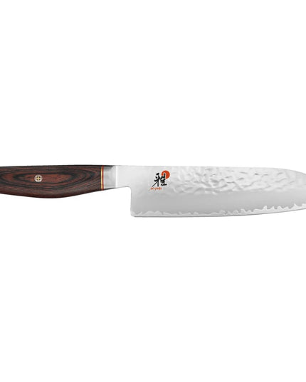 Dao Santoku Miyabi 1019796 14 cm Cán Gỗ Pakkawood Nâu Thép Carbide Không Gỉ
