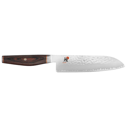 Dao Santoku Miyabi 1001978 17.8 cm Cán Pakkawood Nâu Thép Carbide