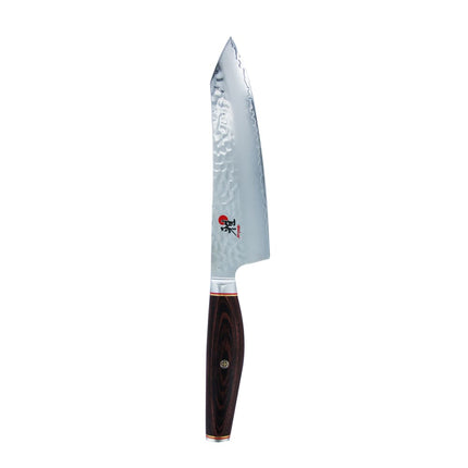 Dao Santoku Lưỡi Cong Miyabi 1019824 17.8 cm Cán Pakkawood Nâu Thép Carbide