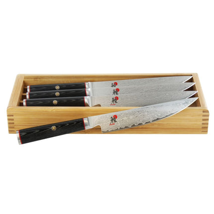 Dao Bít Tết Miyabi 1019925 Tay Cầm Black Linen Micarta Thép Không Gỉ