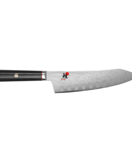Dao Santoku Miyabi 1019942 17.8 cm Kiểu Lắc Cán Linen Micarta Đen Thép Không Gỉ