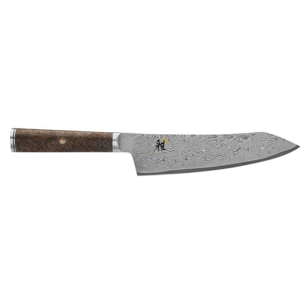 Dao Santoku Lưỡi Cong Miyabi 1019533 17.8 cm Cán Gỗ Tần Bì Đen Thép Carbide