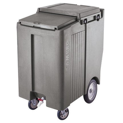 Thùng đá di động Cambro ICS200TB191 SlidingLid™ đá granite xám Mobile thùng đá - 90,7 kg Capacity Tall Model