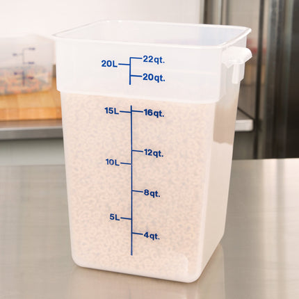 Hộp đựng thực phẩm nhựa PP vuông trong mờ Cambro CamSquares® 20,8 lít