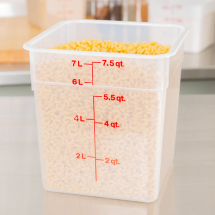 Hộp đựng thực phẩm nhựa PP vuông trong mờ Cambro CamSquares® 7,6 lít