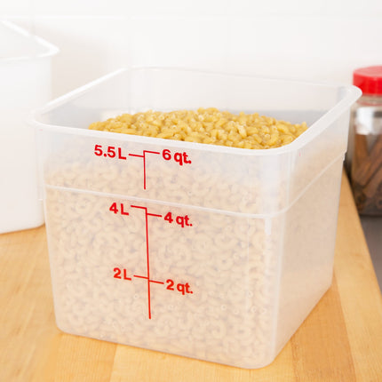 Hộp đựng thực phẩm nhựa PP vuông trong mờ Cambro CamSquares® 5,7 lít