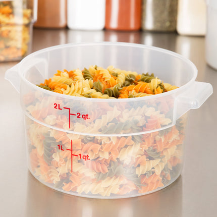 Hộp đựng thực phẩm nhựa PP tròn trong mờ Cambro 1,9 lít