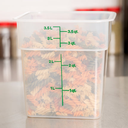 Hộp đựng thực phẩm nhựa PP vuông trong mờ Cambro CamSquares® 3,8 lít