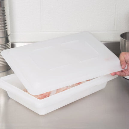 Nắp phẳng nhựa cho hộp đựng thực phẩm Cambro 1218CP148 46 x 30 cm màu trắng