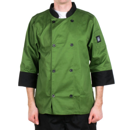Áo bếp unisex tay lửng Chef Revival Cool Crew Fresh J134 xanh bạc hà, tùy chỉnh - size 5XL