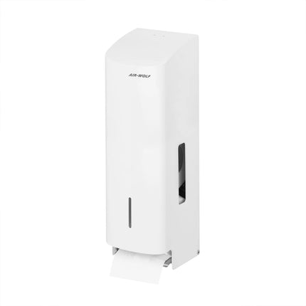 AIR-WOLF | Commercial Toilet Roll Dispenser – 3-Roll - Stainless Steel - White - Wall Mounted