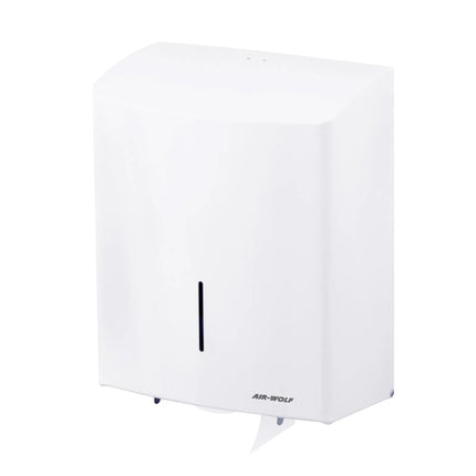 AIR-WOLF | Duplex Paper Roll Dispenser – wall-mounted - stainless steel - white - 3 rolls/1 jumbo