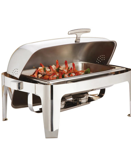 American Metalcraft ADAGIORT26 Full Size Chafer w/ Roll-top Lid & Chafing Fuel Heat