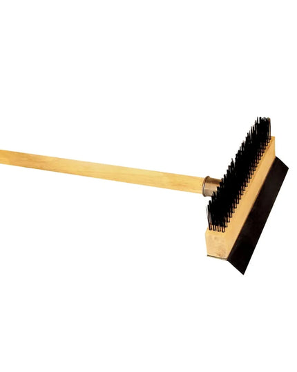 Bàn Chải Lò Nướng Pizza Thunder Group WDPB037 94 cm Lông Thép Cạo Gạt Cán Gỗ