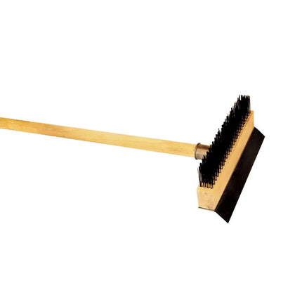 Bàn Chải Lò Nướng Pizza Thunder Group WDPB037 94 cm Lông Thép Cạo Gạt Cán Gỗ