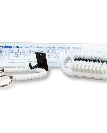 Bàn Chải Rửa Tay & Móng Carlisle 40021EC02 Lông Polyester Trắng Có Móc Treo 5.7 cm