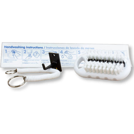 Bàn Chải Rửa Tay & Móng Carlisle 40021EC02 Lông Polyester Trắng Có Móc Treo 5.7 cm