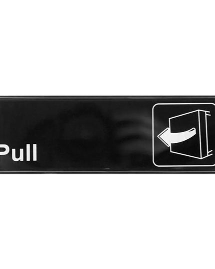Bảng Hiệu Kéo (PULL) Kèm Biểu Tượng Winco SGN-302 7.6 x 22.9 cm, Đen