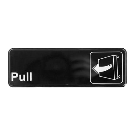 Bảng Hiệu Kéo (PULL) Kèm Biểu Tượng Winco SGN-302 7.6 x 22.9 cm, Đen